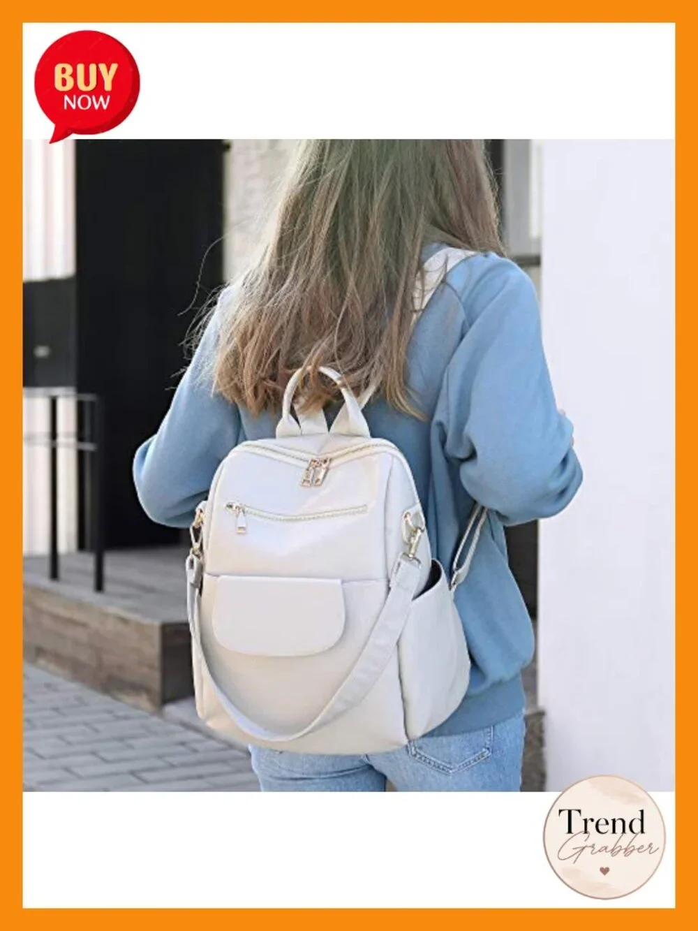 Convertible Waterproof Faux Leather Backpack Purse for Women Travel Work